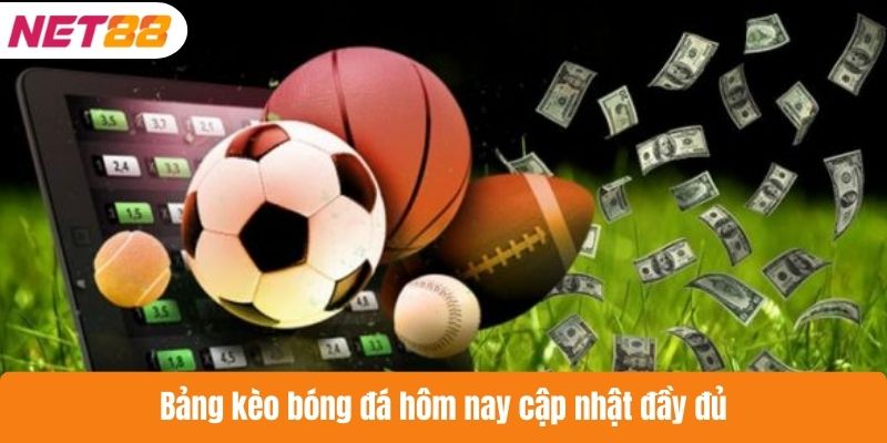 Bảng kèo bóng đá hôm nay cập nhật đầy đủ